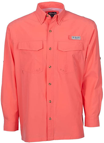 Bimini Bay Men's Long Sleeve Coral Shirt - M - 21