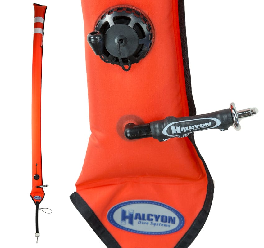 Halcyon Custom Halcyon Super Slim Divers Alert Marker 6 ft. Orange Halcyon Super Slim Divers Alert Marker 6 ft. Orange