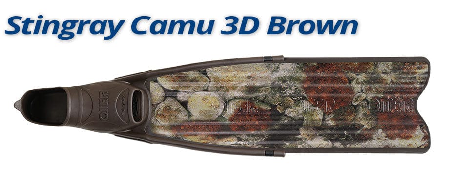 OMER Related 43/44 Omersub Sporasub StingRay Fins Brown Camo 3D