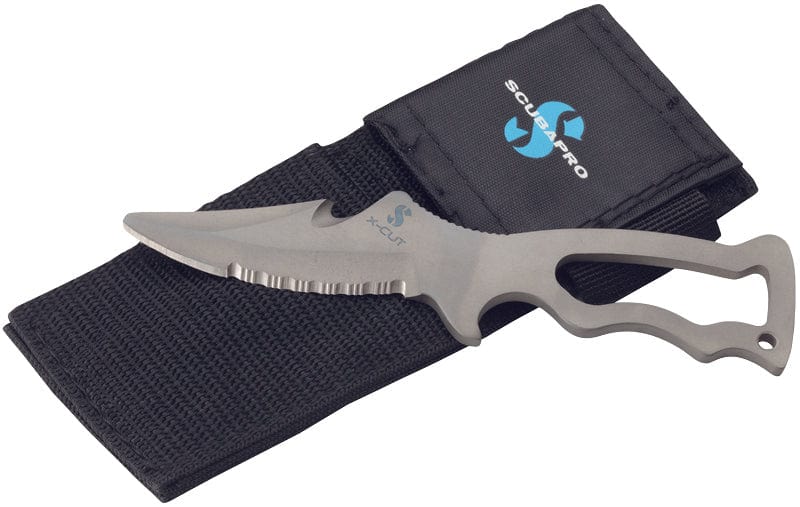 Scubapro X-TEK X-CUT Titanium Knife w/nylon sheath 13 cm 5 in - Scubapro X-TEK X-CUT Titanium Knife w/nylon sheath 13 cm 5 in - 1