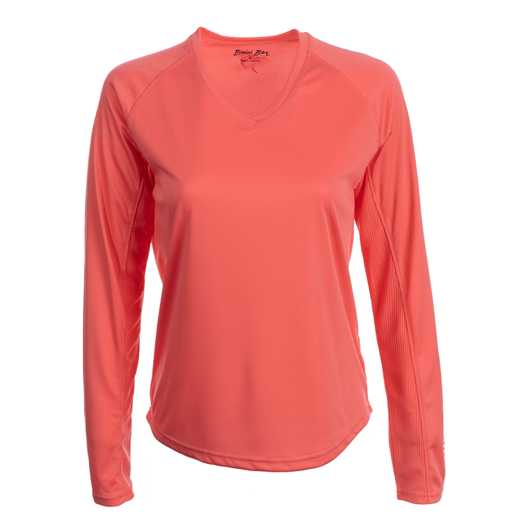 Bimini Bay Women's Cabo Long Sleeve Coral Shirt - L - 3